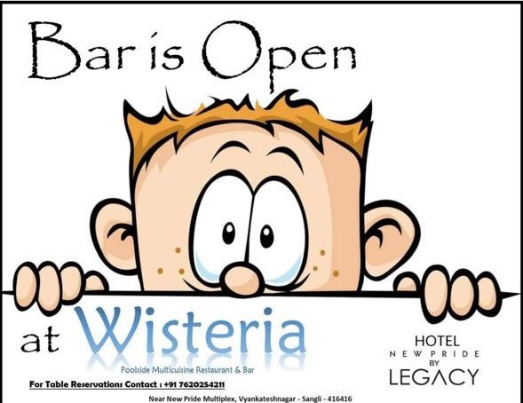 New bar at wisteria